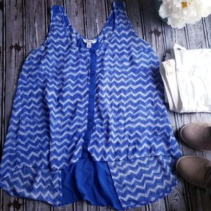 Candie's Chevron High-low Blouse